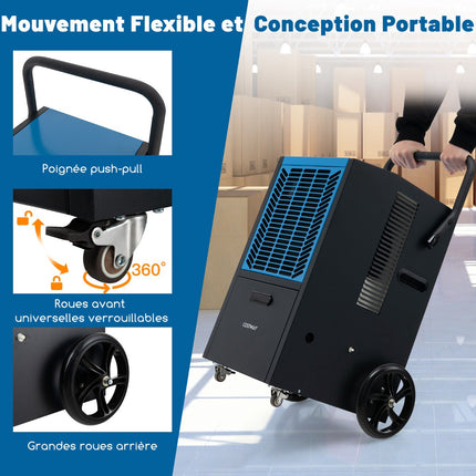 Industrial Dehumidifier 66L/Day, Pump, 418 m²