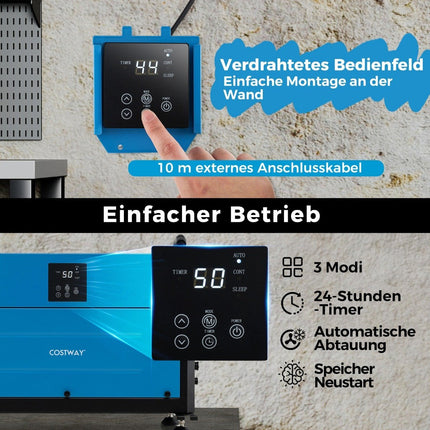 Industrial Dehumidifier, 73.5L/Day, 3 Modes, Timer