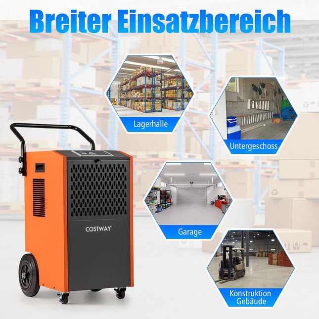 Industrial Dehumidifier 73L/Day with Drain Hose & Timer