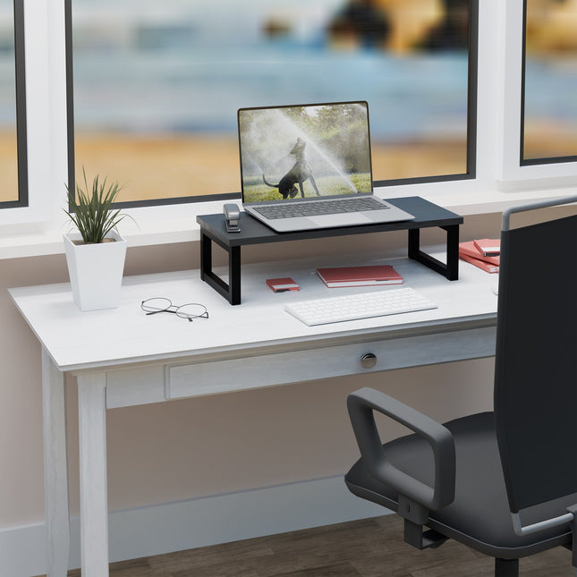 Industrial Monitor Stand – Ergonomic Desk Riser, Black