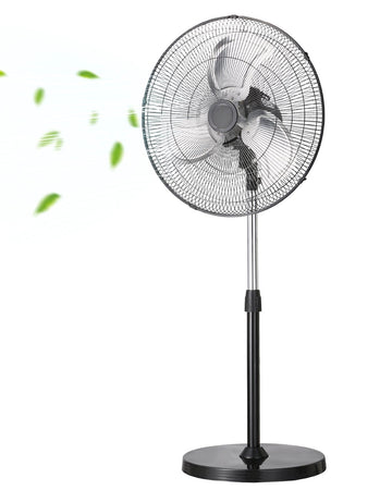 Industrial Pedestal Fan, 20-Inch, 90 Oscillating, 3-Speed