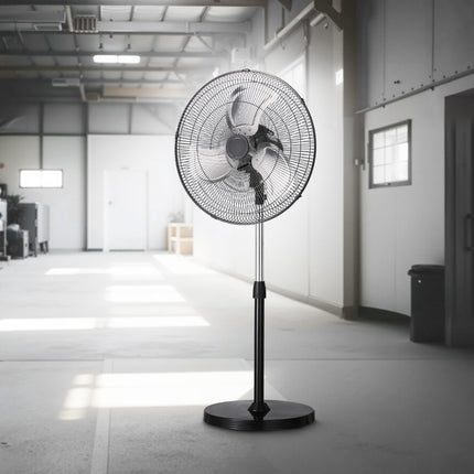 Industrial Pedestal Fan, 20-Inch, 90 Oscillating, 3-Speed