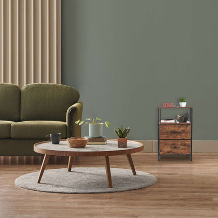 Industrial Style Night Stand with Drawer