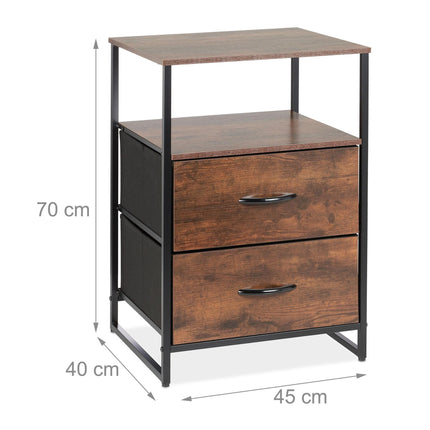 Industrial Style Night Stand with Drawer