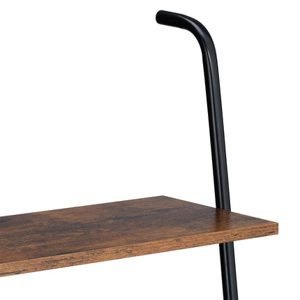 Industrial Towel Ladder Rack with Shelf, 4 Rungs