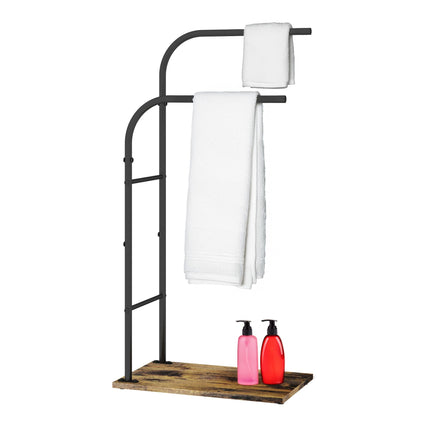 Industrial Towel Rack with Shelf – Freestanding, Space-Saving