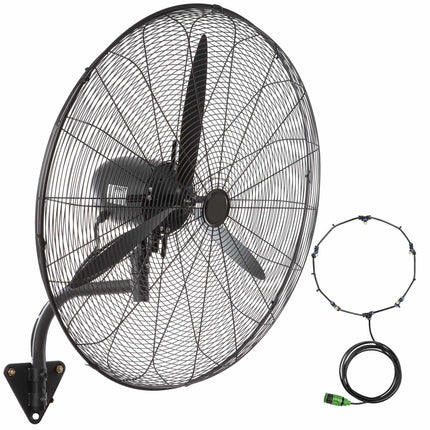 Industrial Wall-Mount Waterproof Mist Fan, 29.5 Inch, 3 Speed