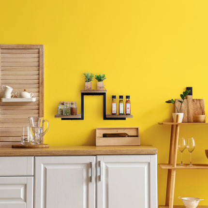 Industrial wall shelf with 3 shelves