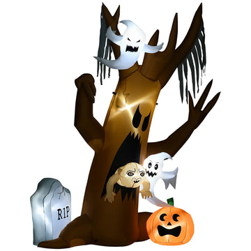 Inflatable 2.4m Ghost Tree with LED Lights for Outdoors
