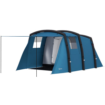 Inflatable 3-6 person camping tent, UV50+ windproof, 3-season