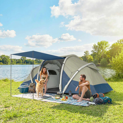 Inflatable 4-Person Tent, Quick Setup, 2 Bedrooms