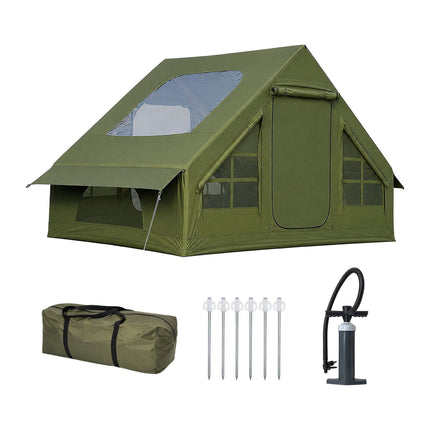 Inflatable 6-Person Tent, Waterproof, 420D Oxford Fabric