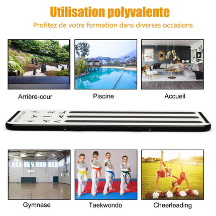 Inflatable Air Track Gymnastics Mat 300x100x10 cm, Pump