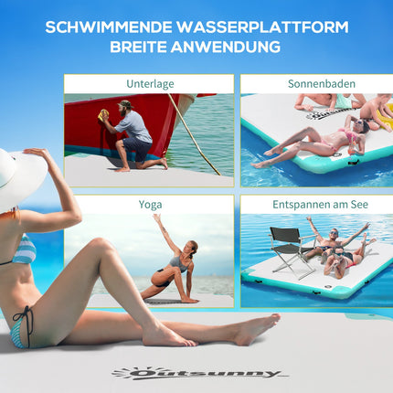 Inflatable swimming pool, 500 kg, sun lounger by the pool/lake, 304x204 cm
