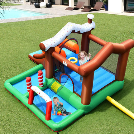 Inflatable Bounce House With Slide, Climber, No Blower