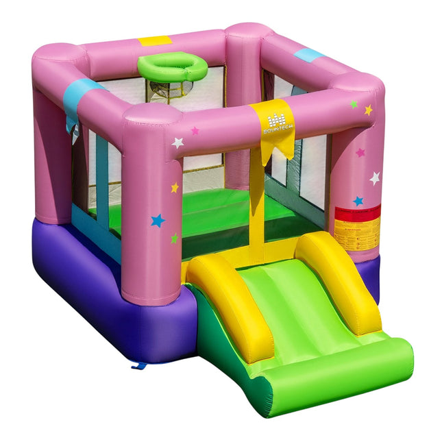 Inflatable Bounce House with Slide, Basketball Hoop, Repair Kit