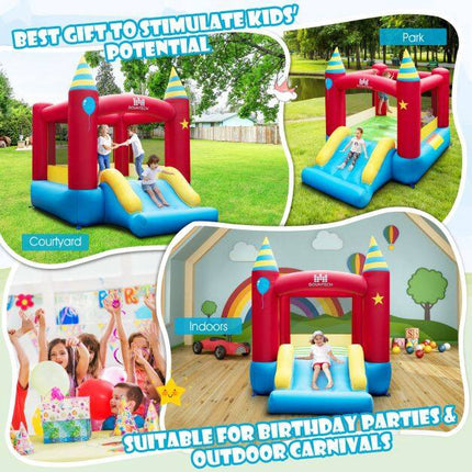 Inflatable Bounce House with Slide & Carry Bag, 3 Kids