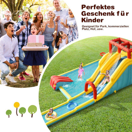 Inflatable Bounce House with Slides & Water Cannon 622cm