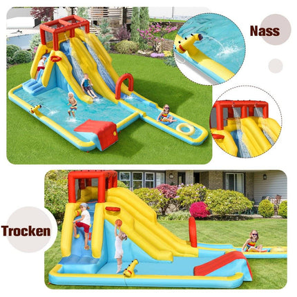 Inflatable Bounce House with Slides & Water Cannon 622cm