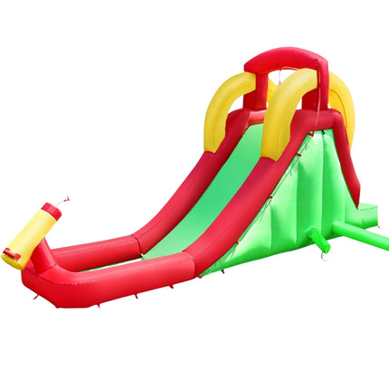 Inflatable Bouncy Castle Water Slide Park Play Pool Slide 470 x 120 x 242cm Green + Red + Yellow