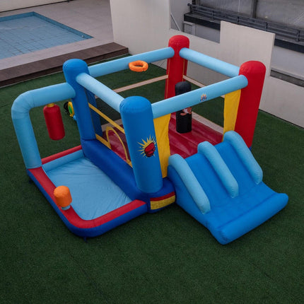 Inflatable Bouncy Castle With Blower, Slides, Ball Pit