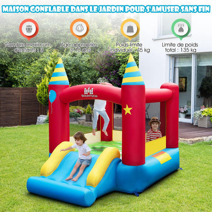 Inflatable Bouncy Castle With Slide, 480W, 190 x 260 cm