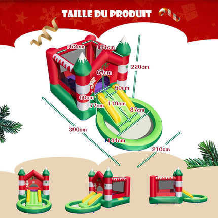 Inflatable Bouncy Castle With Slide, Blower, 390x210x220 cm