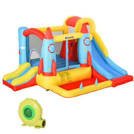Inflatable bouncy castle with water slide - size XXL, 3-10 years