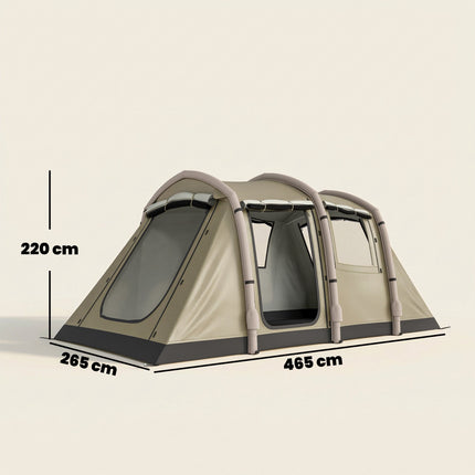 Inflatable Camping Tent, 2-4 Person, Quick Setup