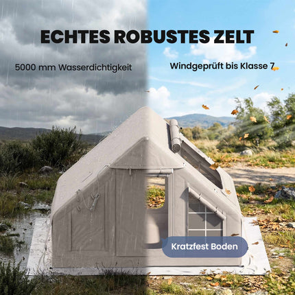 Inflatable Camping Tent, 5-8 People, 5000mm Waterproof