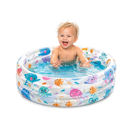 Inflatable Children's Pool, 61x22 cm, 28L, Sea Animal Design