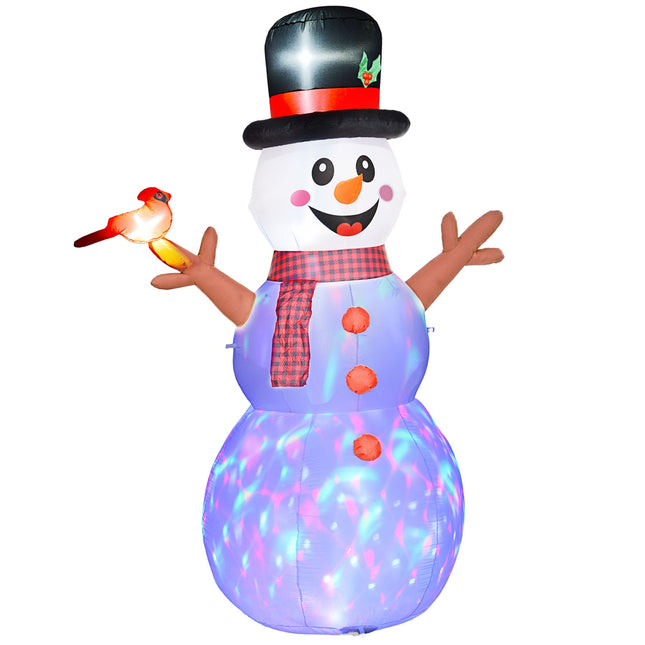 Inflatable 2.4m Indoor/Outdoor LED Snowman Decoration