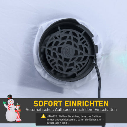 Inflatable 2.4m LED Snowman Christmas decoration, indoor/outdoor