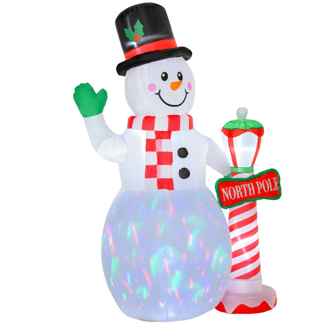 Inflatable 2.4m LED Snowman Christmas decoration, indoor/outdoor