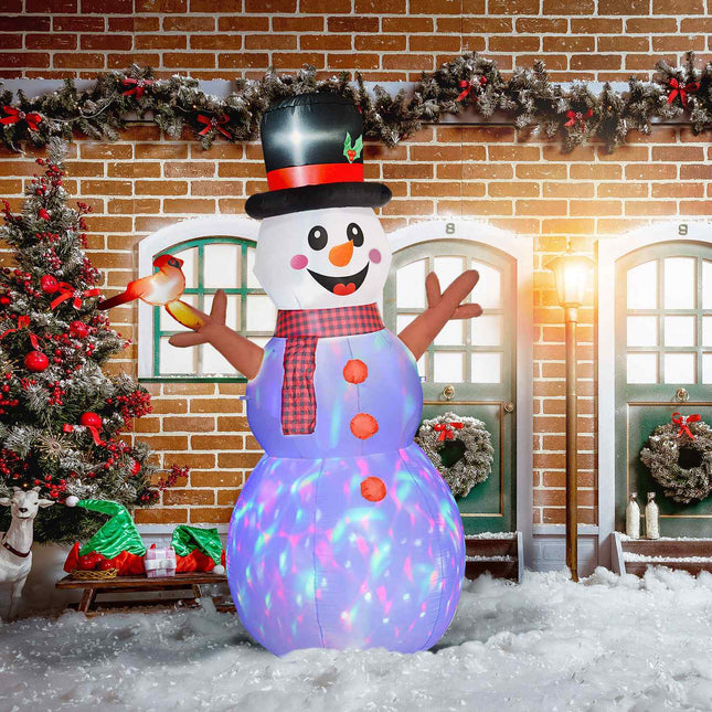 Inflatable 2.4m Indoor/Outdoor LED Snowman Decoration