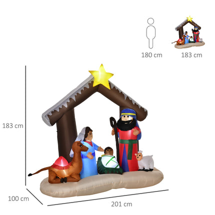 Inflatable Christmas arch with LED lights, 1.8m