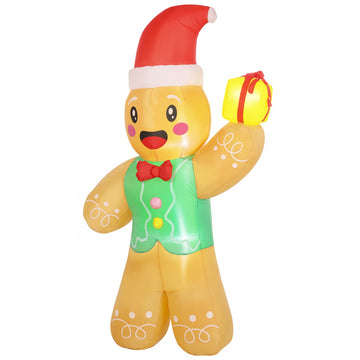 Inflatable Christmas Gingerbread Man with LEDs, 250 cm