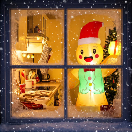 Inflatable Christmas Gingerbread Man with LEDs, 250 cm