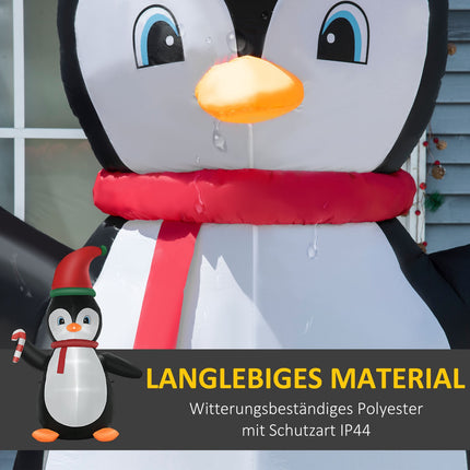 Inflatable Christmas Penguin, 2.5m, 3 LED Lights
