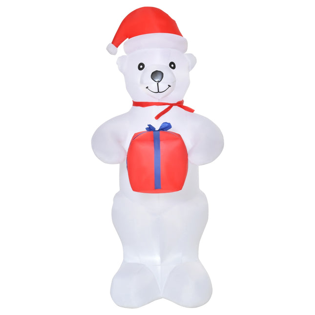 Inflatable 1.8M polar bear decoration with lights