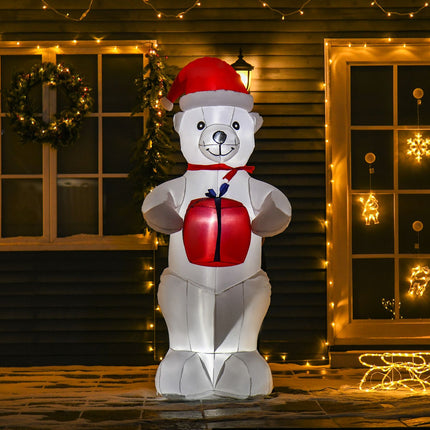 Inflatable 1.8M polar bear decoration with lights