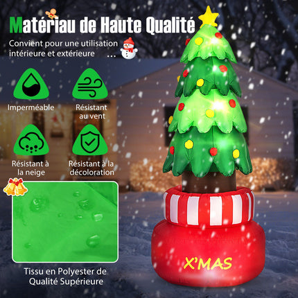 Inflatable Christmas Tree 245cm, Rotating, LED Star