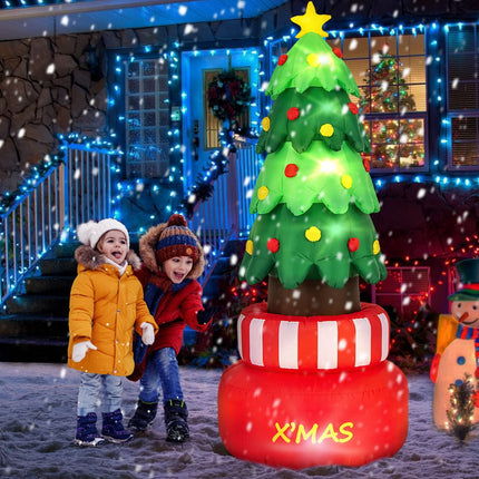 Inflatable Christmas Tree 245cm, Rotating, LED Star