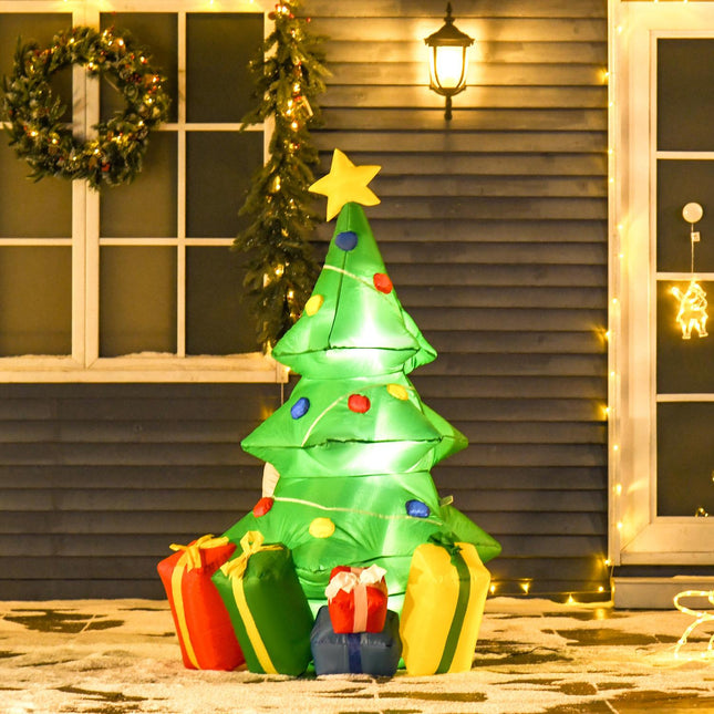 Inflatable Christmas Tree with Gifts, 1.5m, LED Lights