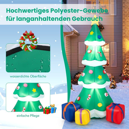 Inflatable Christmas Tree with LED Lights, 180cm