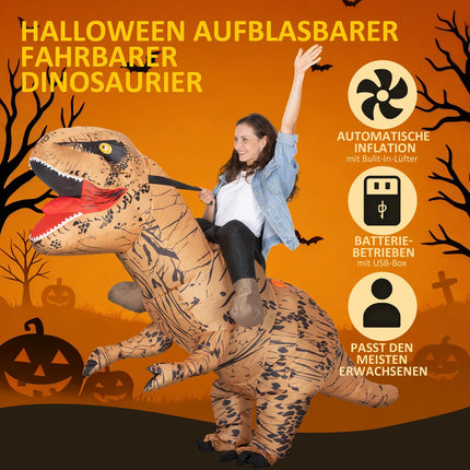 Inflatable Dinosaur Costume for Adults, T-Rex Halloween