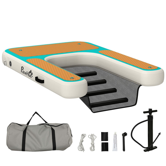 Inflatable Dog Water Ramp 151x102 cm, Non-Slip EVA