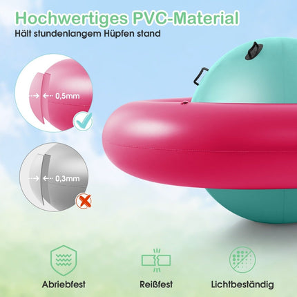 Inflatable Dome Seesaw for Kids 88" Rolling Kids Seesaw Pink + Green