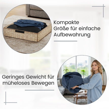 Inflatable Ergonomic Lounge Chair with Removable Cover, Blue