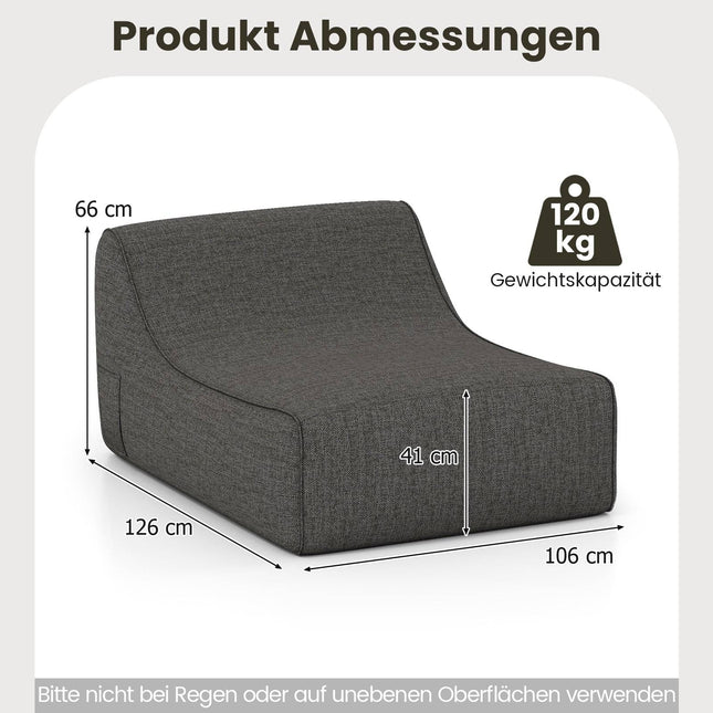 Opblaasbare ergonomische loungestoel met afneembare hoes